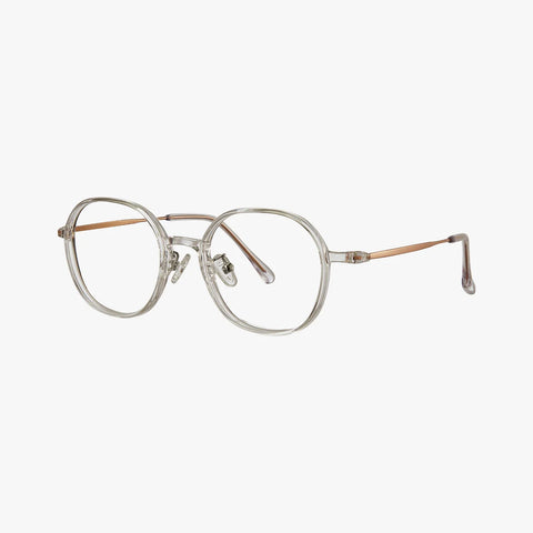 Isolde transparent hvid rund brille
