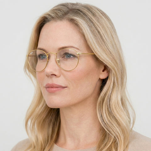 Ray-Ban ROUND METAL - 2500 - Guld på model