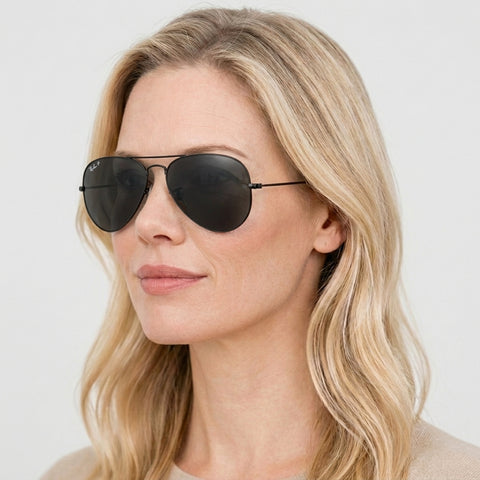 Ray-Ban AVIATOR LARGE METAL - 002/48 - Sort på model