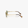 Miu Miu MU 52YS - 5AK04M guld og havana oval solbrille