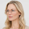 Ray-Ban RX7140 - 8335 - Transparent lyserød på model