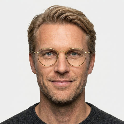 Ray-Ban ROUND METAL - 2500 - Guld på model