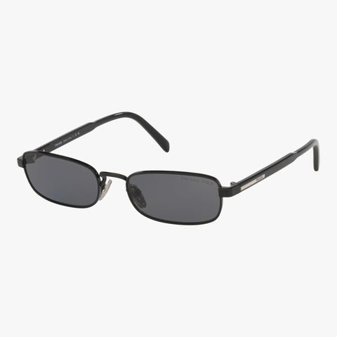 Prada PR B54S - 1AB5Z1 sort rektangulær solbrille
