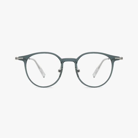 Aristea transparent grøn rund brille