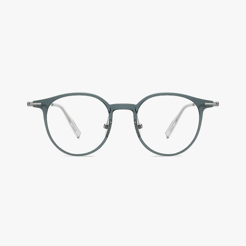 Aristea transparent grøn rund brille
