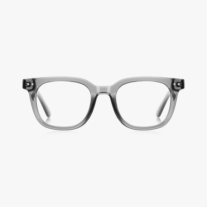 Solaria transparent grå firkantet brille