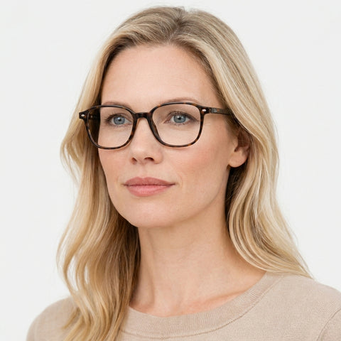 Ray-Ban LEONARD - 2012 havana rektangulær brille på model