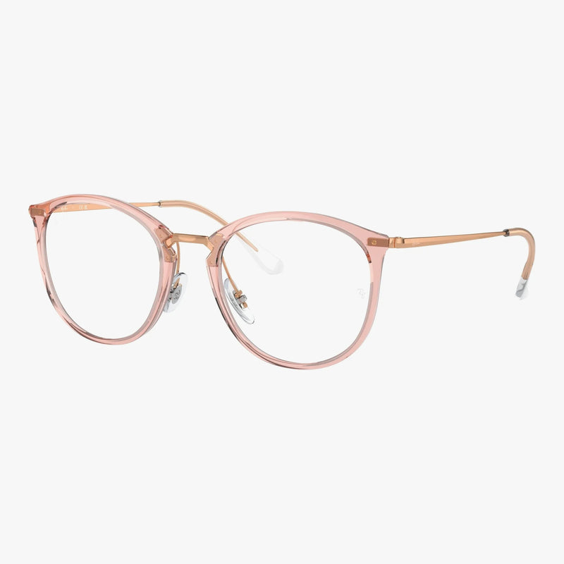Ray-Ban RX7140 - 8335 transparent lyserød rund brille