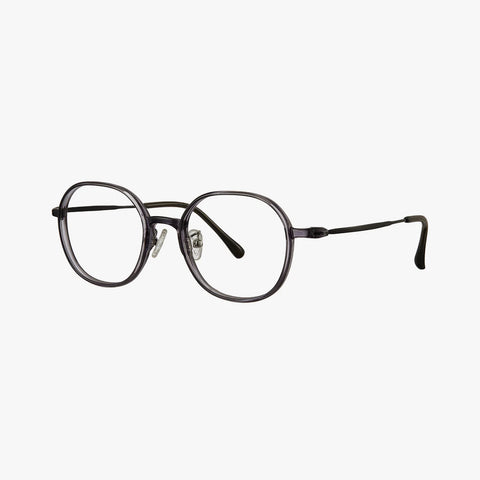 Isolde transparent grå rund brille