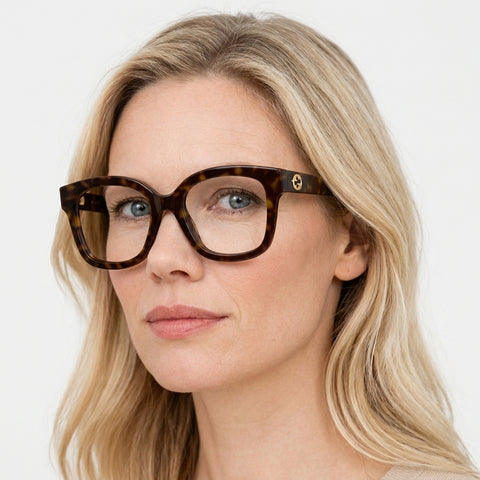 Gucci GG1258O - 005 - Havana på model