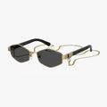 Marc Jacobs MARC 496/S - J5G/IR guld rektangulær solbrille