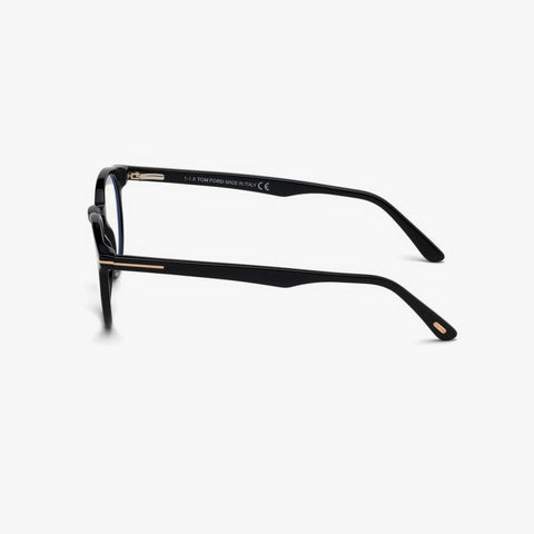 Tom Ford FT5557-B - 001 sort rund brille