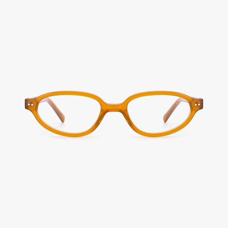 Elandra transparent brun oval brille