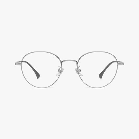 Nivelle sølv rund brille