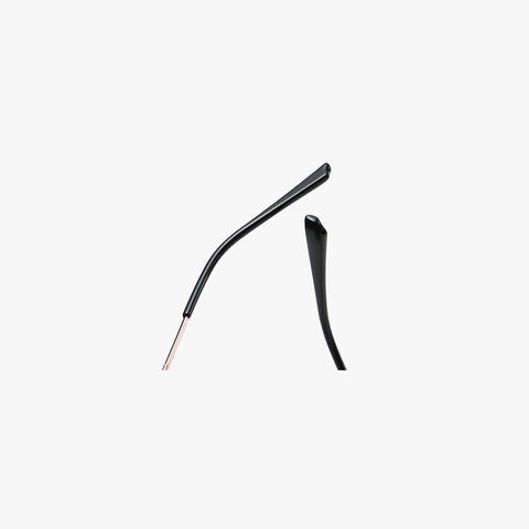Serenya blank sort rund brille