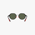 Ray-Ban RB3703M - F00771 sølv og sort rund solbrille