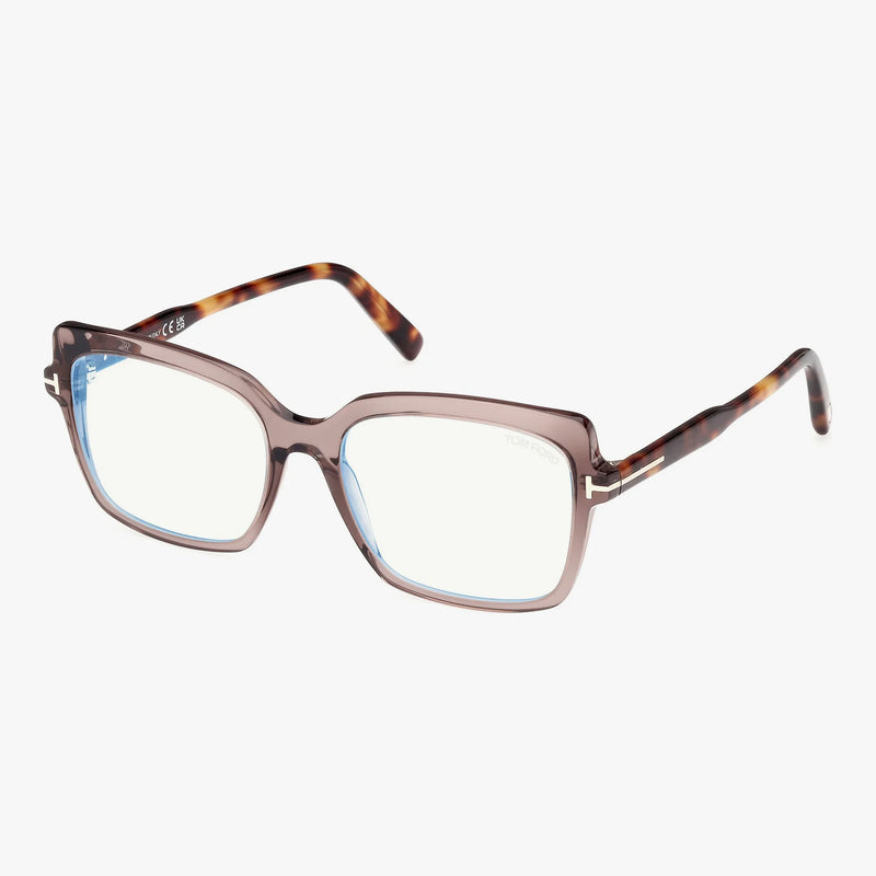 Tom Ford FT5947-B - 048 transparent brun rektangulær brille