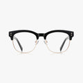 Onyxia sort guld rund brille