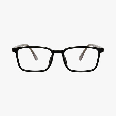 Veyron blank sort firkantet brille