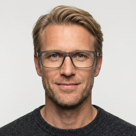 Evander - Transparent grå på model