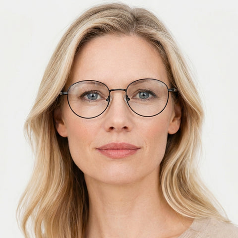 Delacroix sort rund brille på model