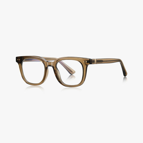 Solaria transparent brun firkantet brille