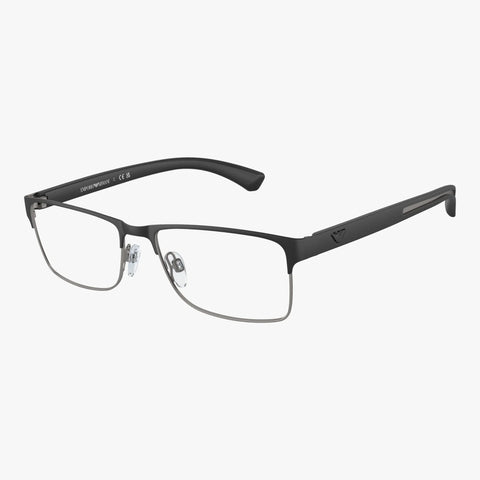 Emporio Armani EA1052 - 3094 sort og gunmetal rektangulær brille