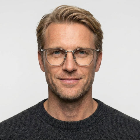 Ray-Ban RX4451V - 8125 - Transparent grå på model