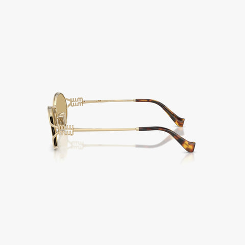Miu Miu MU 52YS - ZVN10R guld oval solbrille