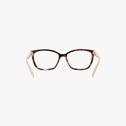 Prada PR 15ZV - 07R1O1 havana og beige rektangulær brille