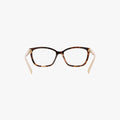 Prada PR 15ZV - 07R1O1 havana og beige rektangulær brille