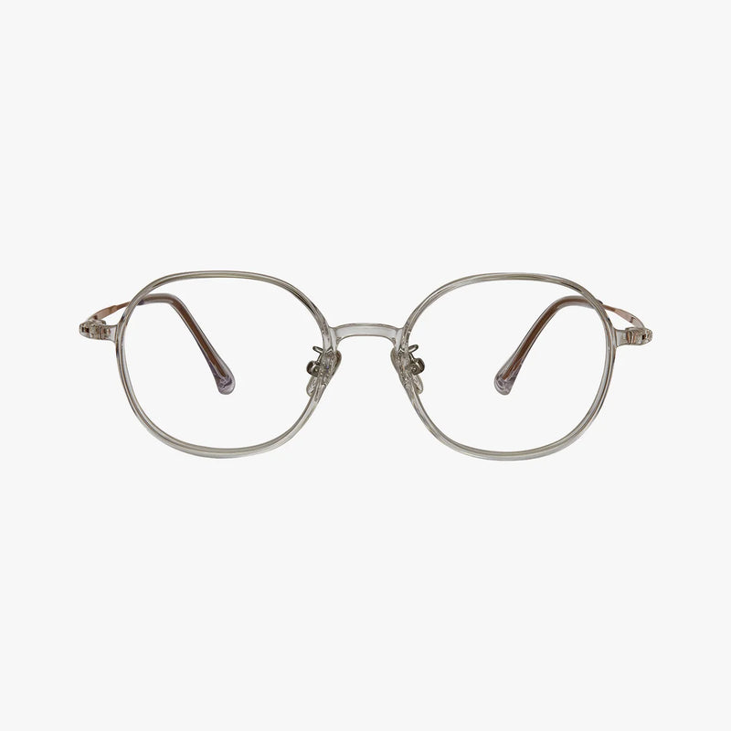 Isolde transparent hvid rund brille