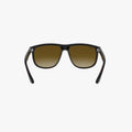 Ray-Ban Boyfriend - 609585 sort på brun rektangulær solbrille