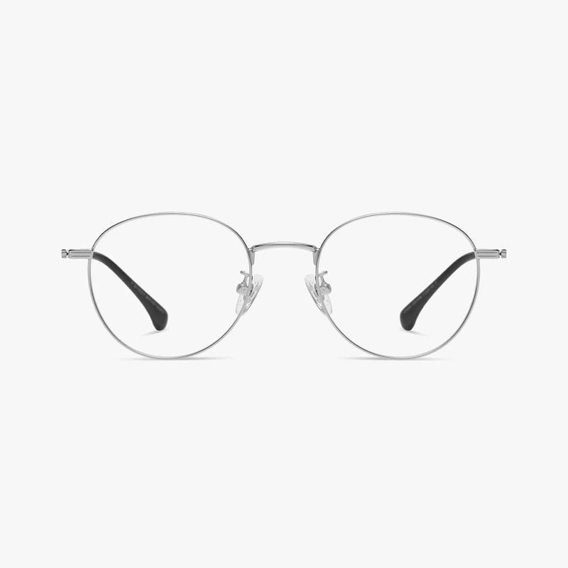 Viridian sølv rund brille