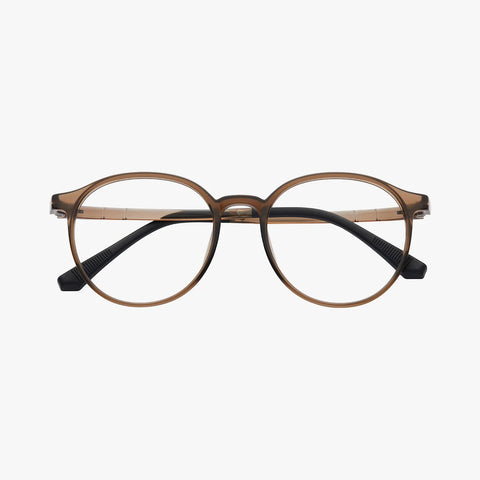 Alvaris transparent brun rund brille