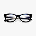 Quintessence blank sort firkantet brille