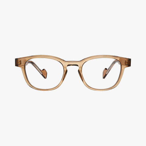 Bellamy transparent brun firkantet brille