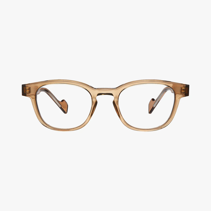 Bellamy transparent brun firkantet brille