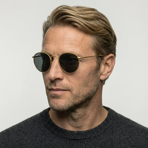 Ray-Ban ROUND METAL - 919648 - Guld på model