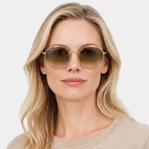 Ray-Ban JACK - 001/51 - Guld på model