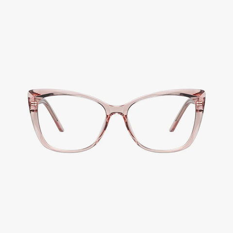 Adrienne transparent lyserød cat-eye brille