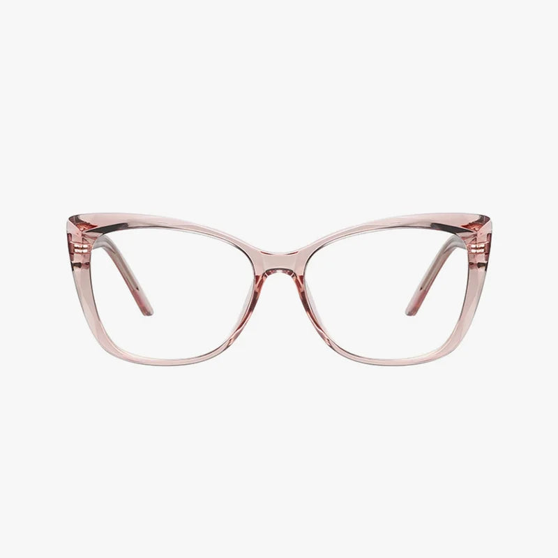 Adrienne transparent lyserød cat-eye brille