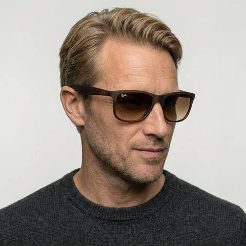 Ray-Ban ANDY - 607313 - Brun på model