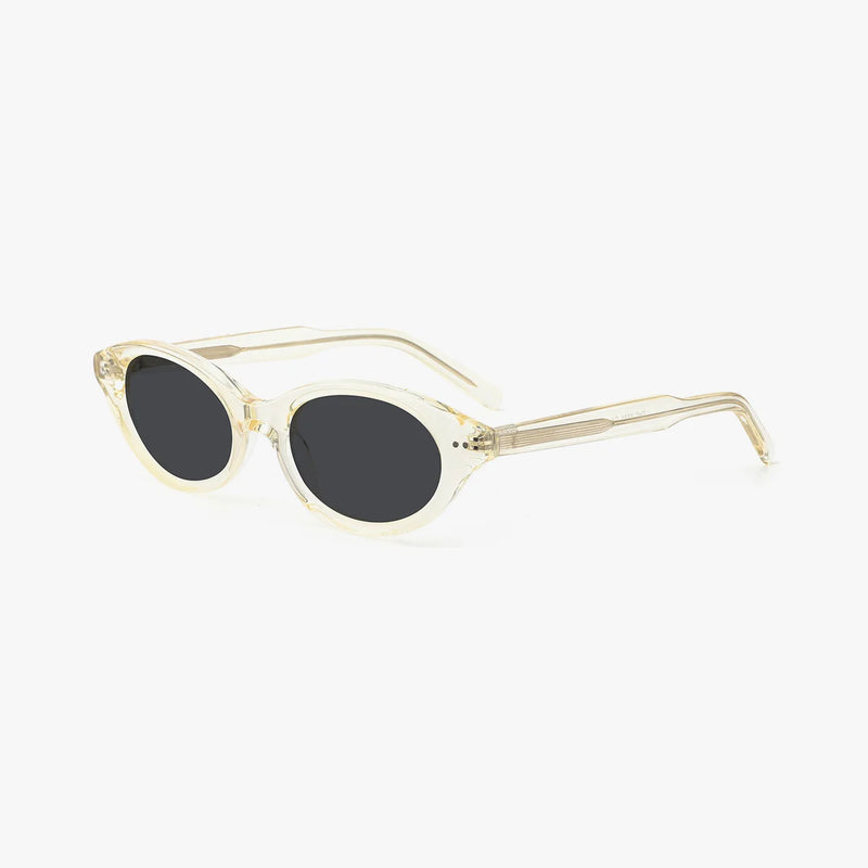 Virelle transparent gul oval solbrille