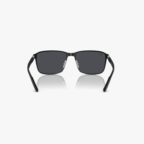 Ray-Ban RB3721 - 186/87 sort rektangulær solbrille