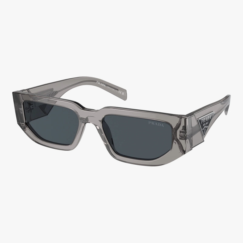 Prada PR 09ZS - 18S09T transparent grå rektangulær solbrille