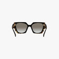 Prada PR 15WS - 3890A7 sort og tortoise rektangulær solbrille
