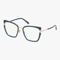 Tom Ford FT5984-B - 092 mørkeblå cat-eye brille