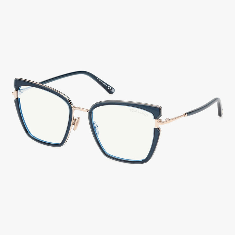 Tom Ford FT5984-B - 092 mørkeblå cat-eye brille